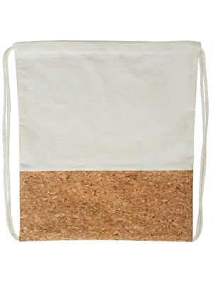 Cotton Drawstring Bag With Cork