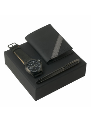 Set Ungaro Black (rollerball Pen, Card Holder & Watch)