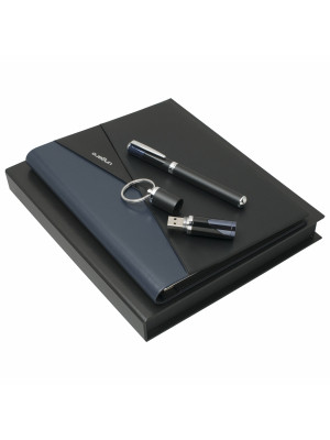 Set Lapo Dark Blue (rollerball Pen, Folder A5 & Usb Stick)