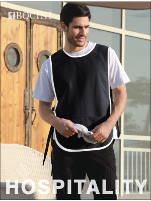 Polyester Drill Popover Apron - With Pocket