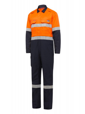 Mens Shieldtec Fr Hi-Visibility Two Tone Coverall With Fr Tape
