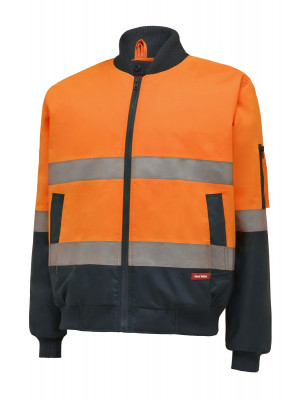 Mens Hi-Visibility 2Tone Bomber Jacket With Hoop Tape