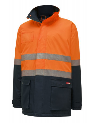 Mens Hi-Visibility 2Tone Quilted Jacket With Tape