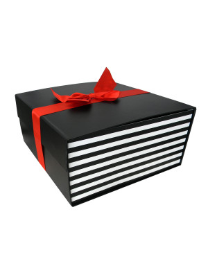 Large Flat Pack Gift Box With Ribbon