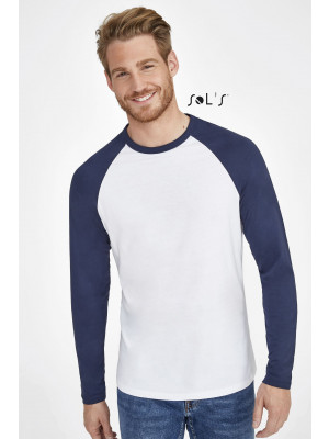 Funky Lsl Men's Two-colour T-shirt With Long Raglan Sleeves