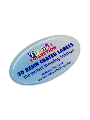Resin Coated Labels 74 x 43mm Oval