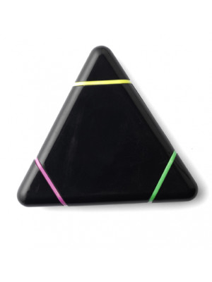 Triangular Shaped Plastic Text Marker- Yellow Pink Green
