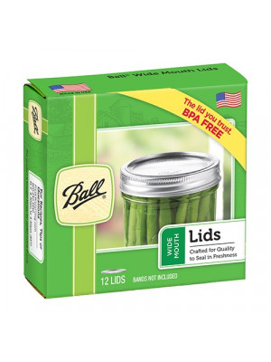 BALL WIDE MOUTH LIDS 12 PACK