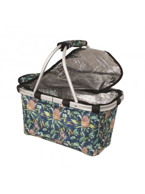 Two Handle Insulated Carry Basket With Zip Lid