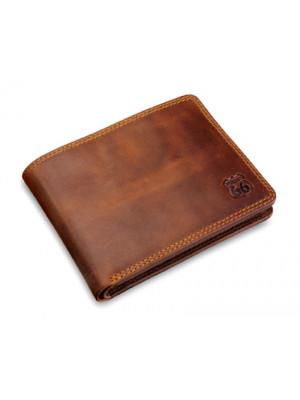 Route 66 Wallet Made From Bonded Leather