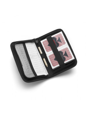 Nylon Zipped Wallet Holding Two Decks Of Playing Cards