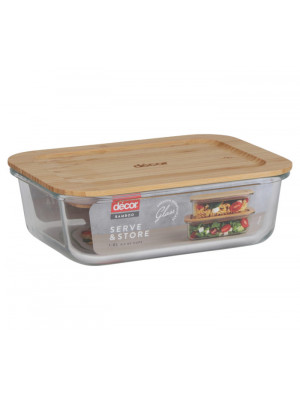 Decor Bamboo Serve and Storage Oblong 1L