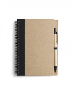 Spiral Bound Sixty Page Note Book With Ballpen