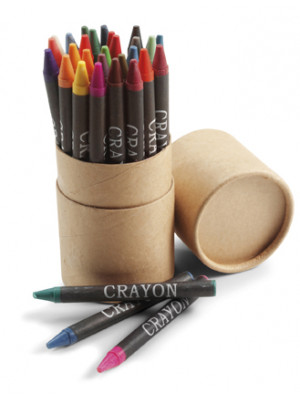 Thirty Piece Crayon Set In Card Container