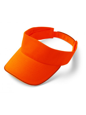 Sun Visor In A Fluorescent Polyester Fabric and Velcro Fastening