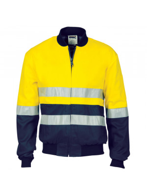 HiVis Two Tone D/N Cotton Bomber Jacket with CSR R/tape