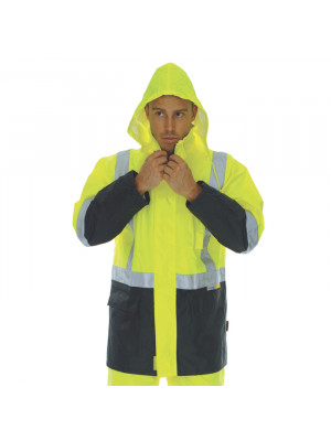 HiVis Two Tone Light weight Rain Jacket with CSR R/Tape