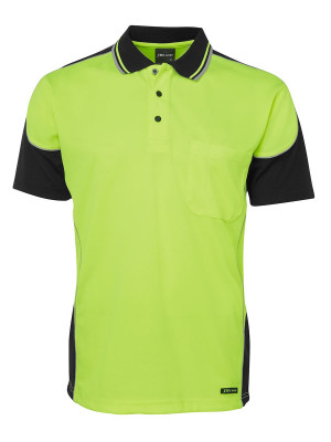 Hi Vis CONTRAST PIPING WORK POLO