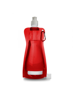 Foldable Transparent Plastic Water Bottle With Belt Clip- 420ml