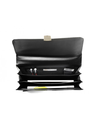 Briefcase Made Of Bonded Leather Contains Adjustable Straps