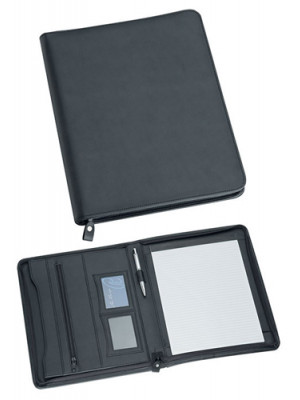 A4 Zippered Compendium In Imitation Leather