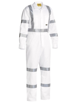 X Taped Biomotion Cotton Drill Coverall - White