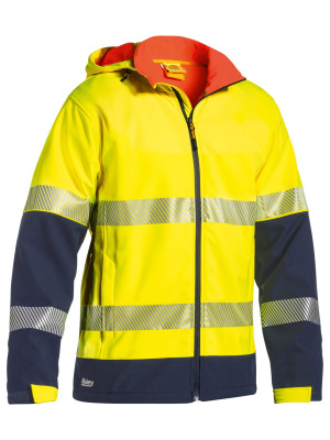 Taped Hi Vis Ripstop Bonded Fleece Jacket - Yellow/Navy
