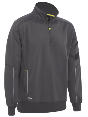 Work Fleece 1/4 Zip Pullover with Sherpa Lining - Charcoal