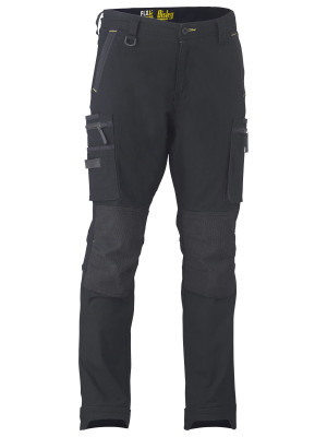 Flx & Move Stretch Utility Zip Cargo Pants - Black