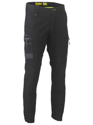 Flx and Move Stretch Cargo Cuffed Pants - Black