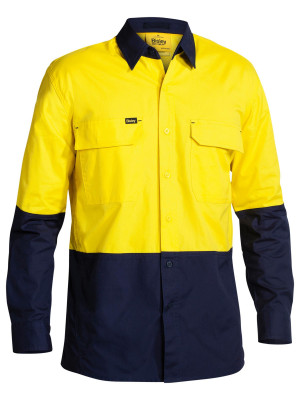 X Airflow Hi Vis Ripstop Shirt - Yellow/Navy