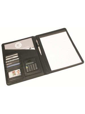 Leather Compendium Note Pad with Pen Holder
