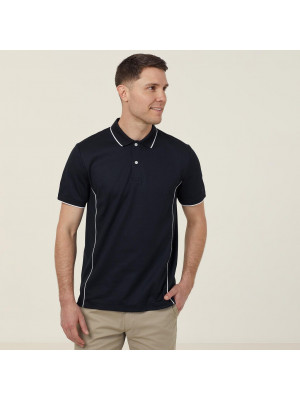 Short Sleeve Tipped Mens Polo