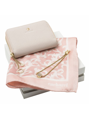 Set Cacharel Light Pink (mini Wallet, Bracelet & Silk Scarf)