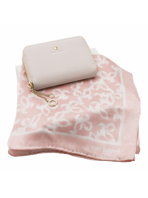 Set Cacharel Light Pink (mini Wallet & Silk Scarf)