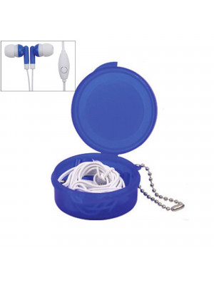 Earbuds in Case with Keyring with Mic