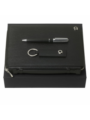 Set Hugo Boss (Classic ballpoint Pen, Conference Folder A5 & Key Ring)