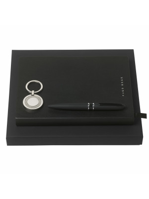 Set Hugo Boss (Classic ballpoint Pen, Note Pad A5 & Key Ring)
