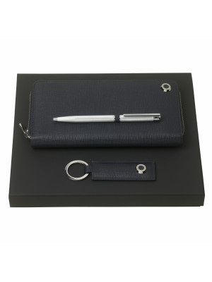Set Hugo Boss (ballpoint Pen, Key Ring & Office Long Zipped Folder)