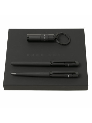 Set Ribbon Black (ballpoint Pen, Rollerball Pen & Usb Stick)