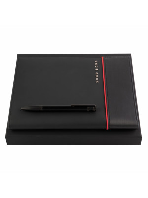 Set Explore Brushed Black (ballpoint Pen & Folder A5)