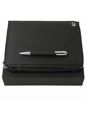 Set Hugo Boss (Black ballpoint Pen & Conference Folder A5)