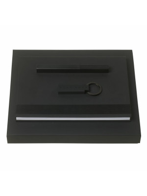 Set Edge Black (rollerball Pen, Note Pad A5 & Key Ring)