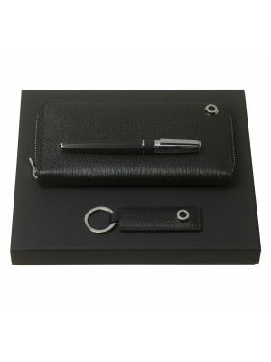 Set Hugo Boss (rollerball Pen, Key Ring & Long Zipped Folder)