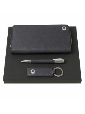 Set Hugo Boss (ballpoint Pen, Key Ring & Long Zipped Folder)