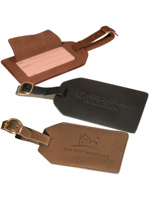 Grand Central Luggage Tag (Sueded Full-Grain Leather);