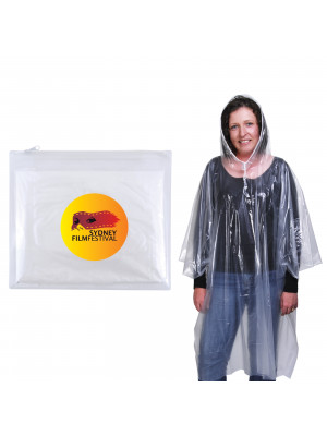 Reusable Poncho in Zipper Pouch