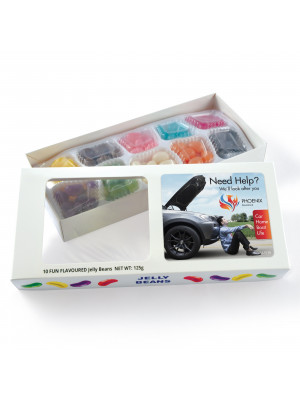 Assorted Colour/Flavour Jelly Beans in Box - 125 Grams