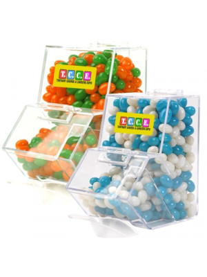 Corporate Colour Jelly Beans In Dispenser
