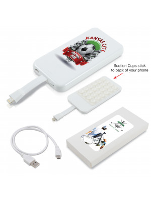 Suction Cup Power Bank with 8 Pin Ribbon Cable 
